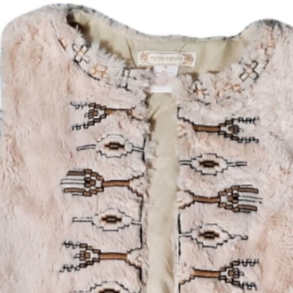 Flying Tomato Faux Fur Aztec Vest Size S - Picture 6 of 10